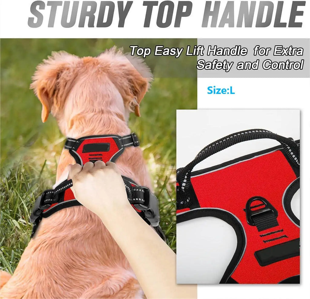 No-Pull Front-Clip Reflective Dog Harness