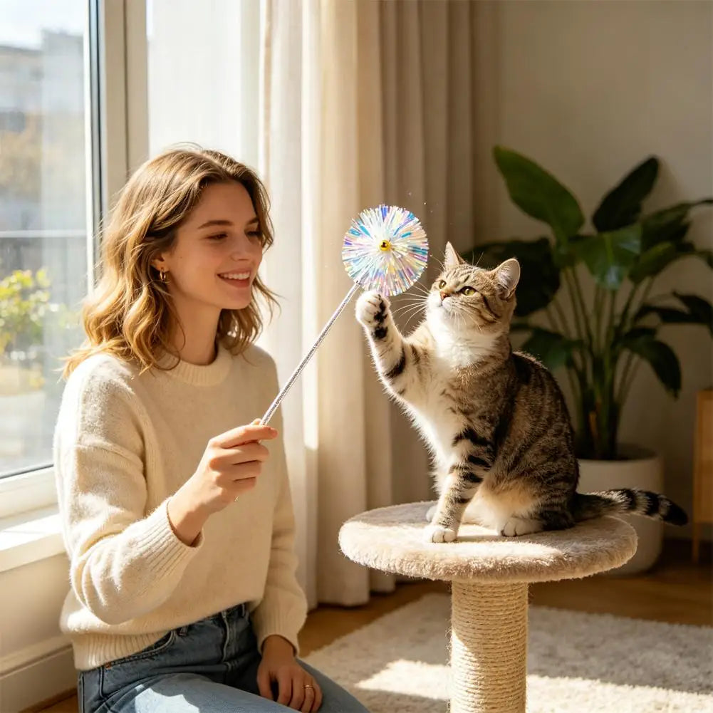 Retractable Cat Teaser Wand Toy