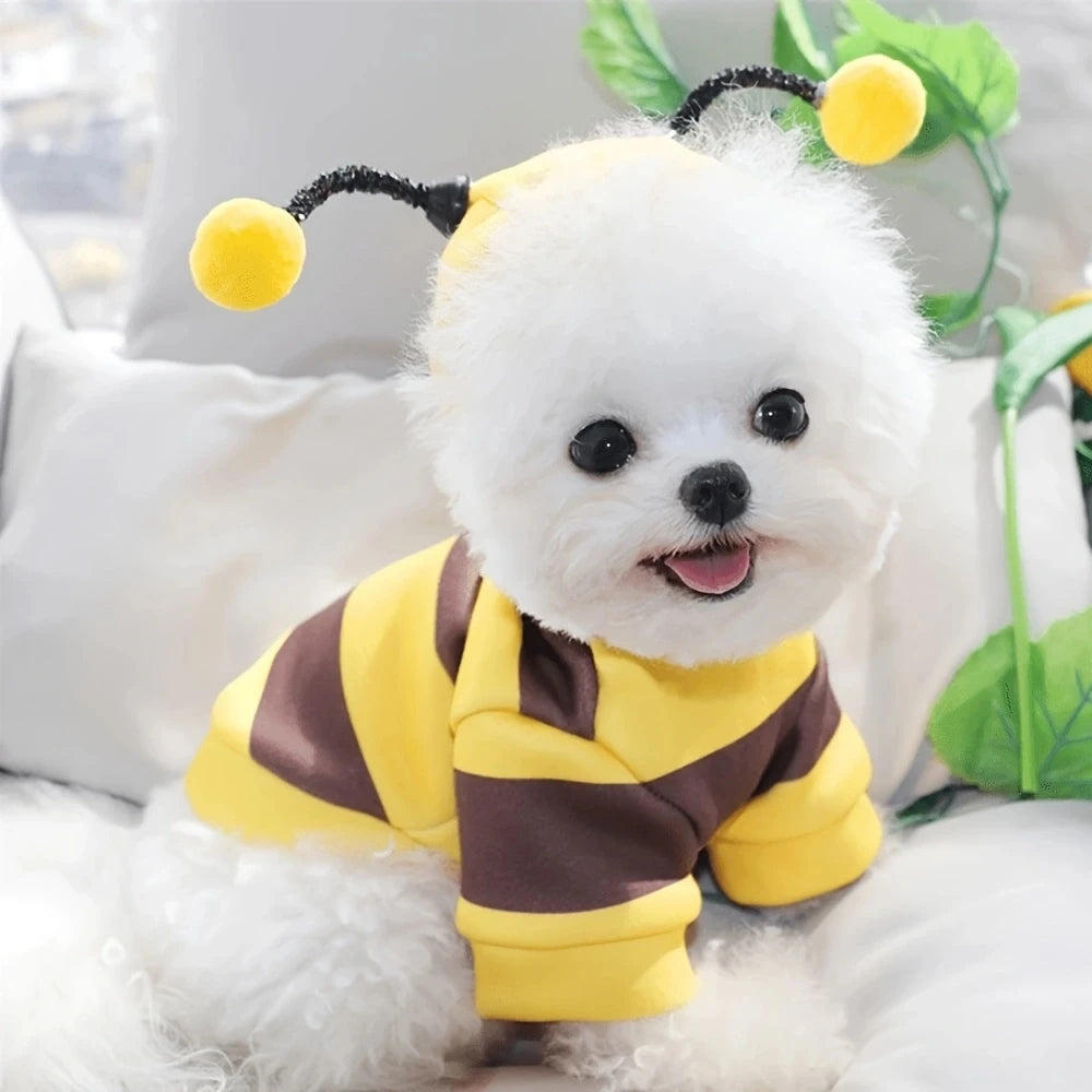 Bumble Bee Pet Costume – Fuzzy Halloween Outfit
