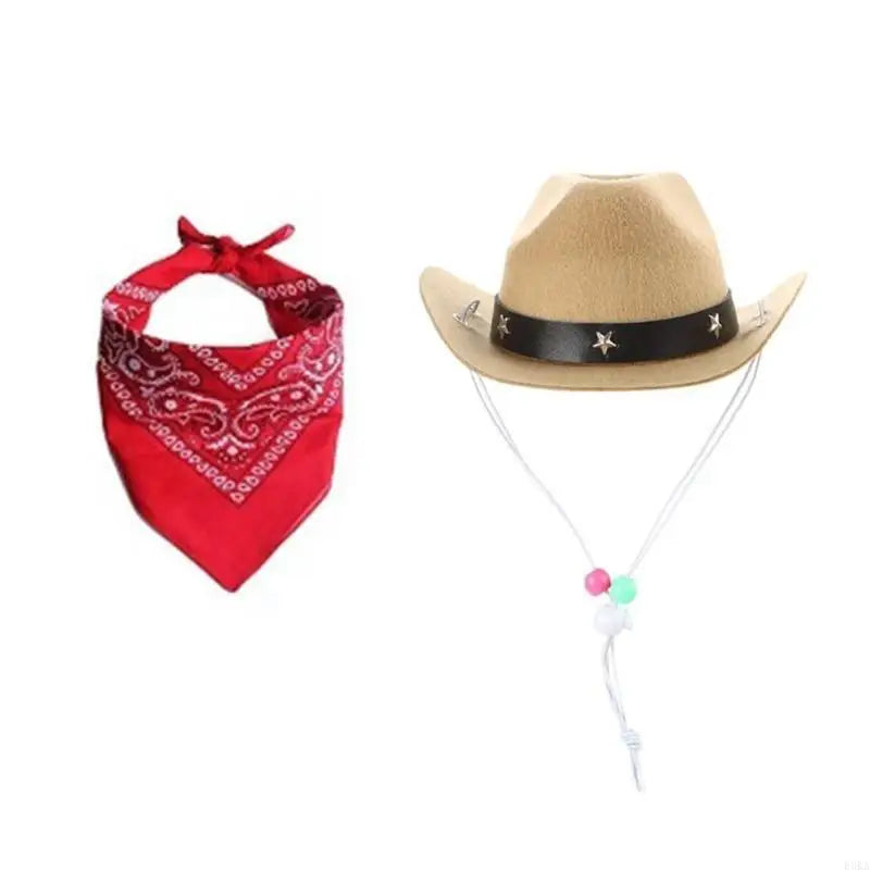 Cowboy Dog Costume Set – Hat & Bandana
