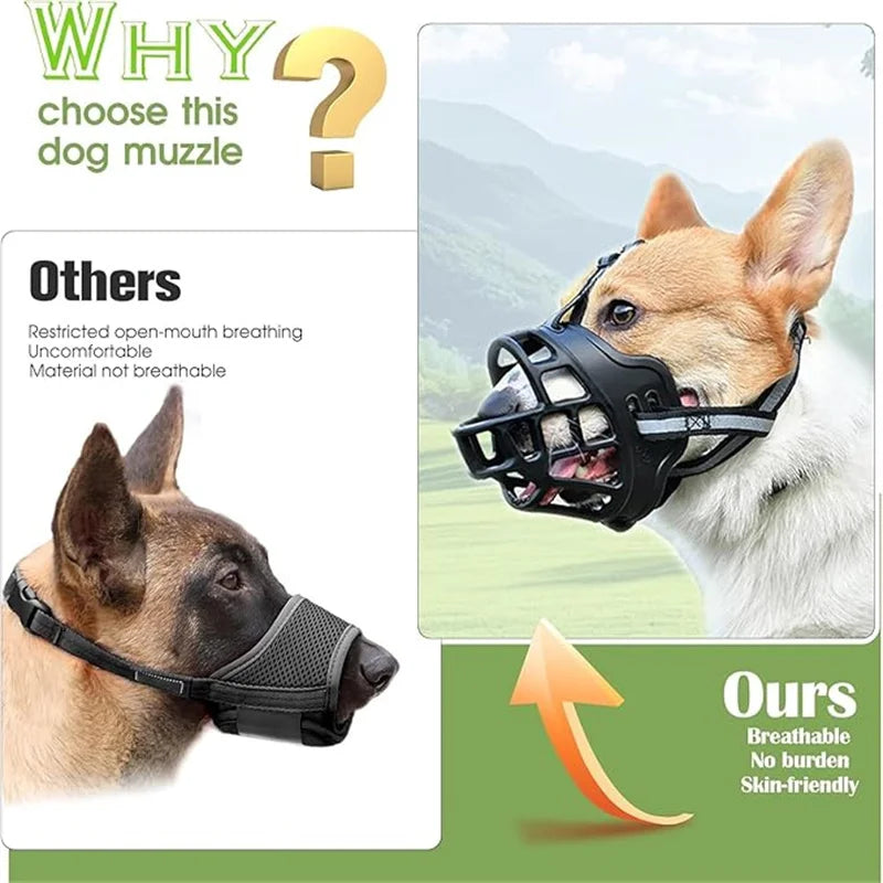 Basket Dog Muzzle – Breathable Anti-Bite Safety Muzzle