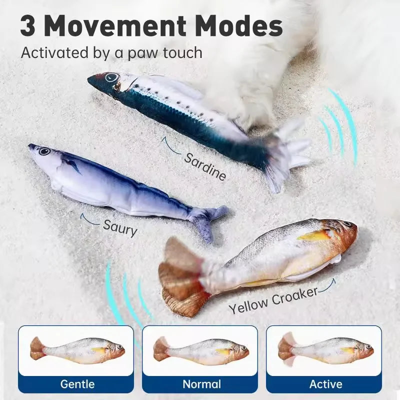 Flopping Fish Cat Toy with Catnip