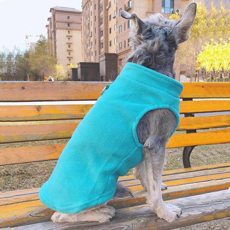 Fleece Dog Vest with D-Ring Leash Attachment
