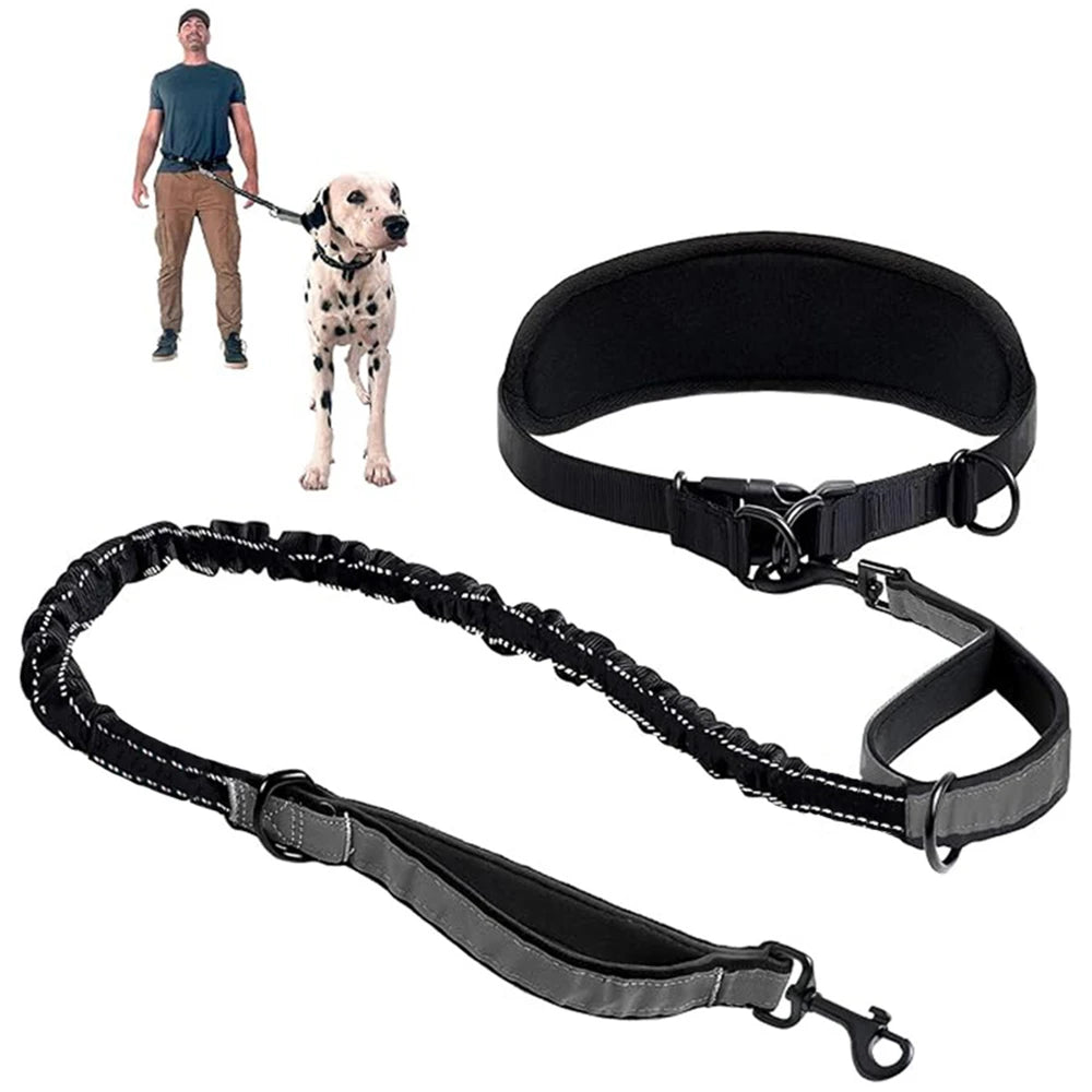 Hands-Free Waist Dog Leash – Crossbody & Jogging