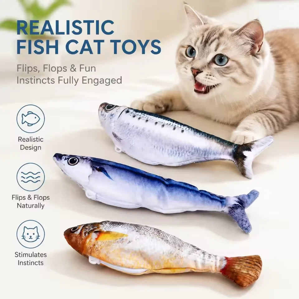 Flopping Fish Cat Toy with Catnip