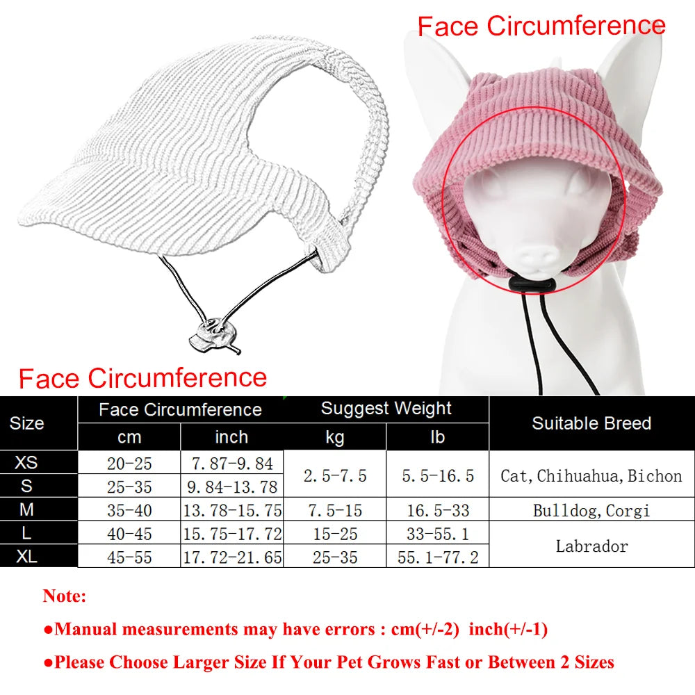 Knit Dog Beanie Hat with Ear Holes