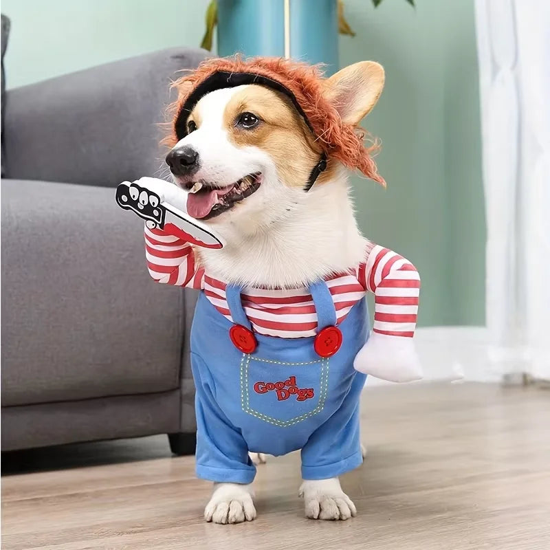 Chucky-Style Pet Costume for Halloween