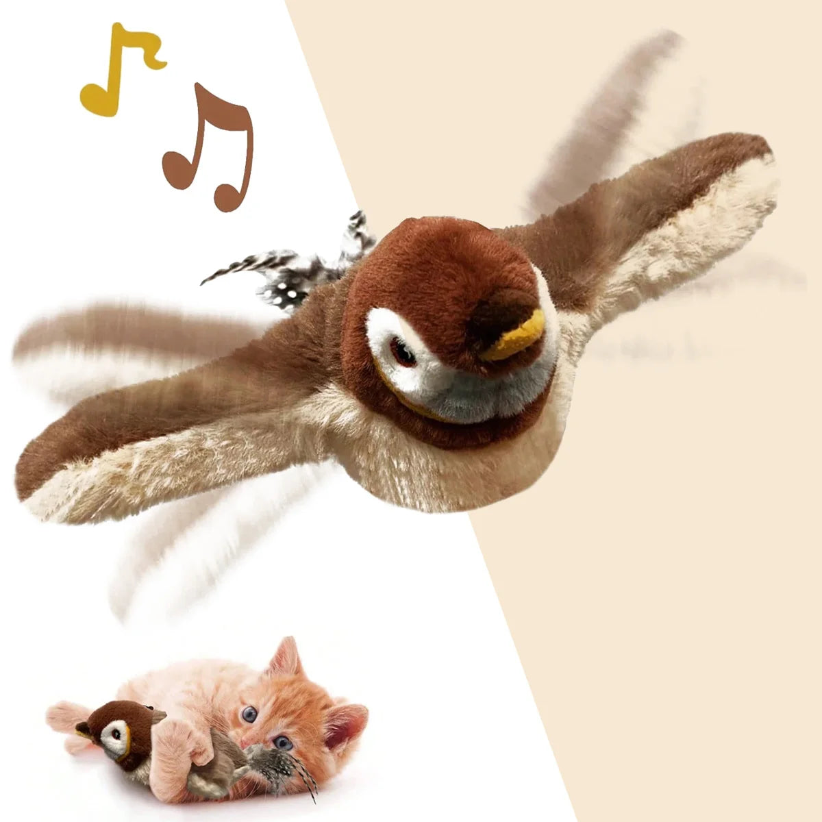Flapping Chirping Bird Cat Toy – USB Rechargeable