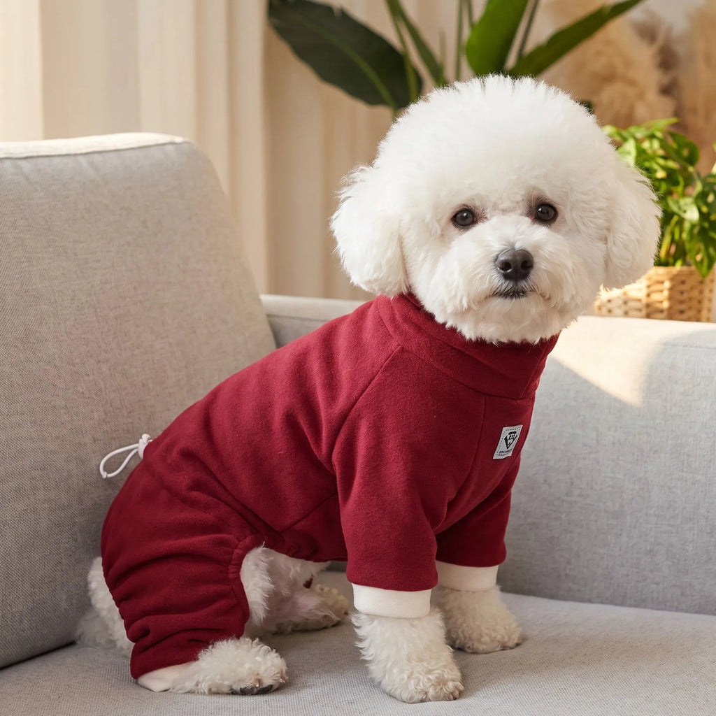 Fleece Dog Pajamas Onesie – Warm Winter Sleepwear