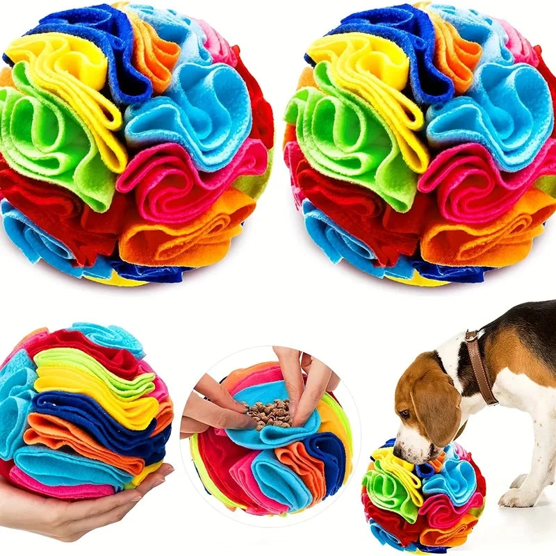 Snuffle Ball Treat-Dispensing Dog Toy