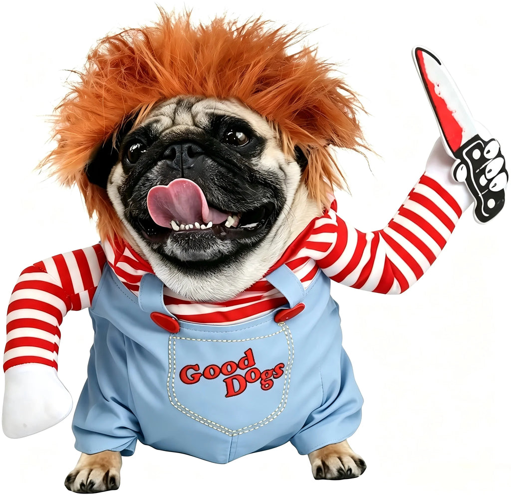 Chucky-Style Pet Costume for Halloween