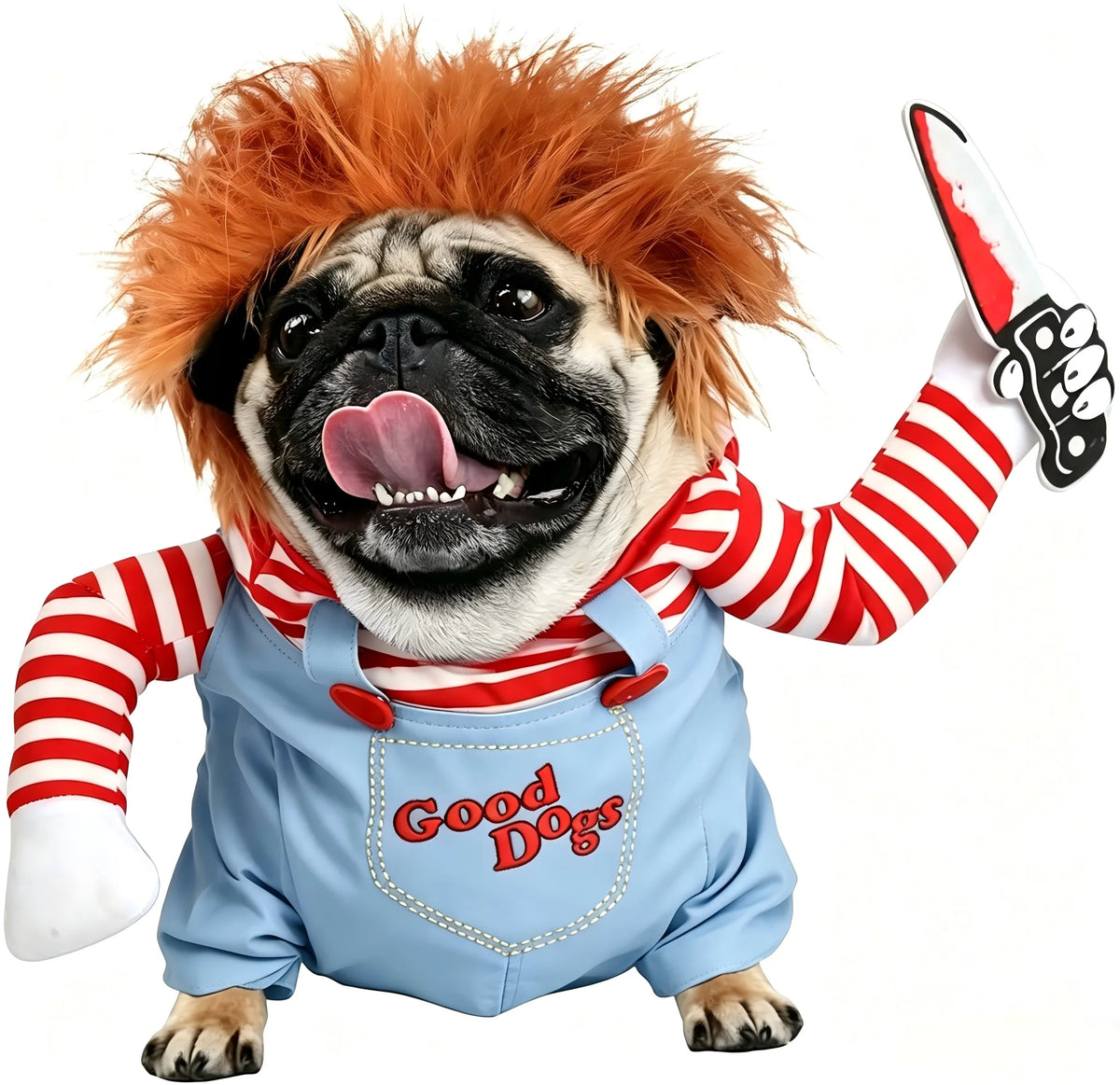 Chucky-Style Pet Costume for Halloween