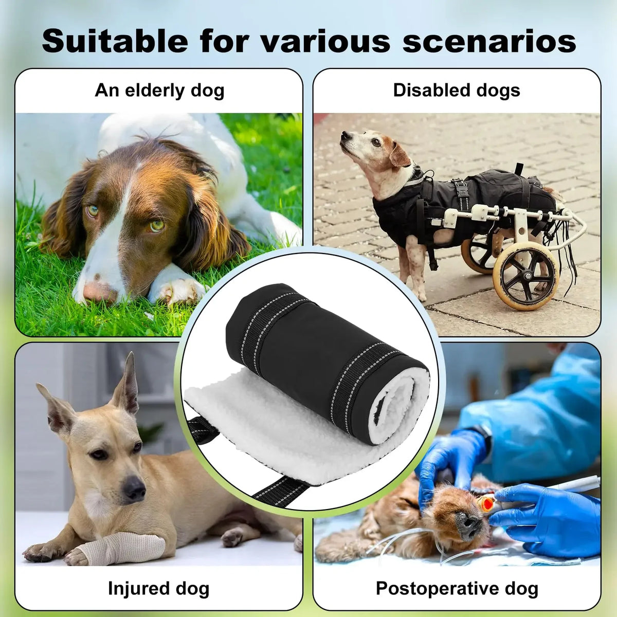 Rear-Leg Lift Harness Sling – Mobility Support for Senior Dogs