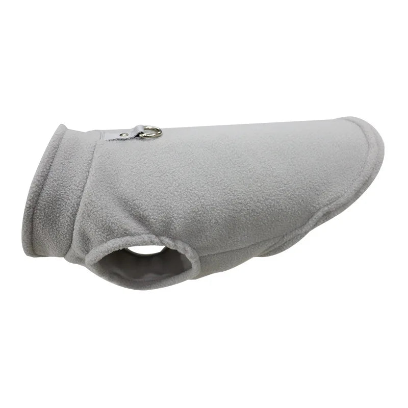 Fleece Dog Vest with D-Ring Leash Attachment