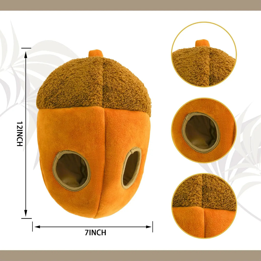 Hide-and-Seek Squirrel Plush Puzzle Dog Toy – Nose-Work Enrichment Toy