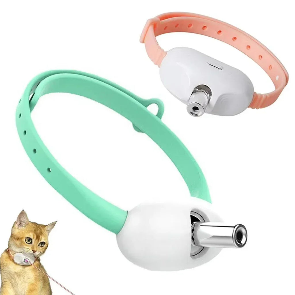 Auto Laser Cat Collar – USB Rechargeable Interactive Teaser