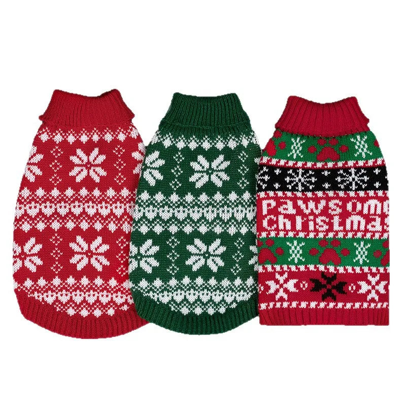 Cat Christmas Sweater – Fair-Isle & Santa Knit Pullover