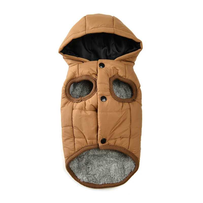 Faux-Fur-Trim Winter Dog Parka – Warm Hooded Coat