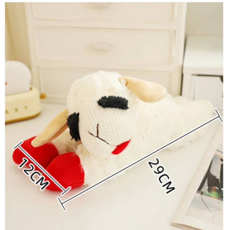 Mini Lambchop-Style Plush Dog Toy – Classic Sheep Squeaker