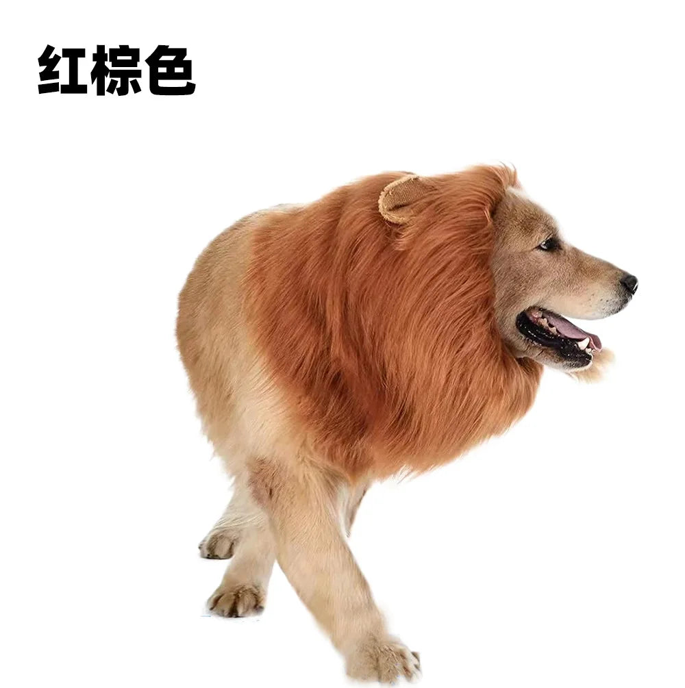Lion Mane Pet Costume Wig – Funny Halloween Dress-Up