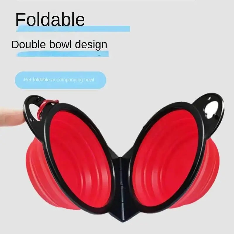 2-in-1 Collapsible Double Travel Pet Bowl