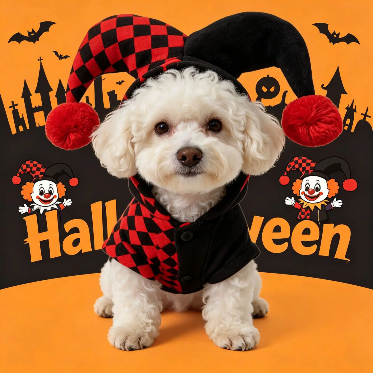Clown Pet Costume for Halloween