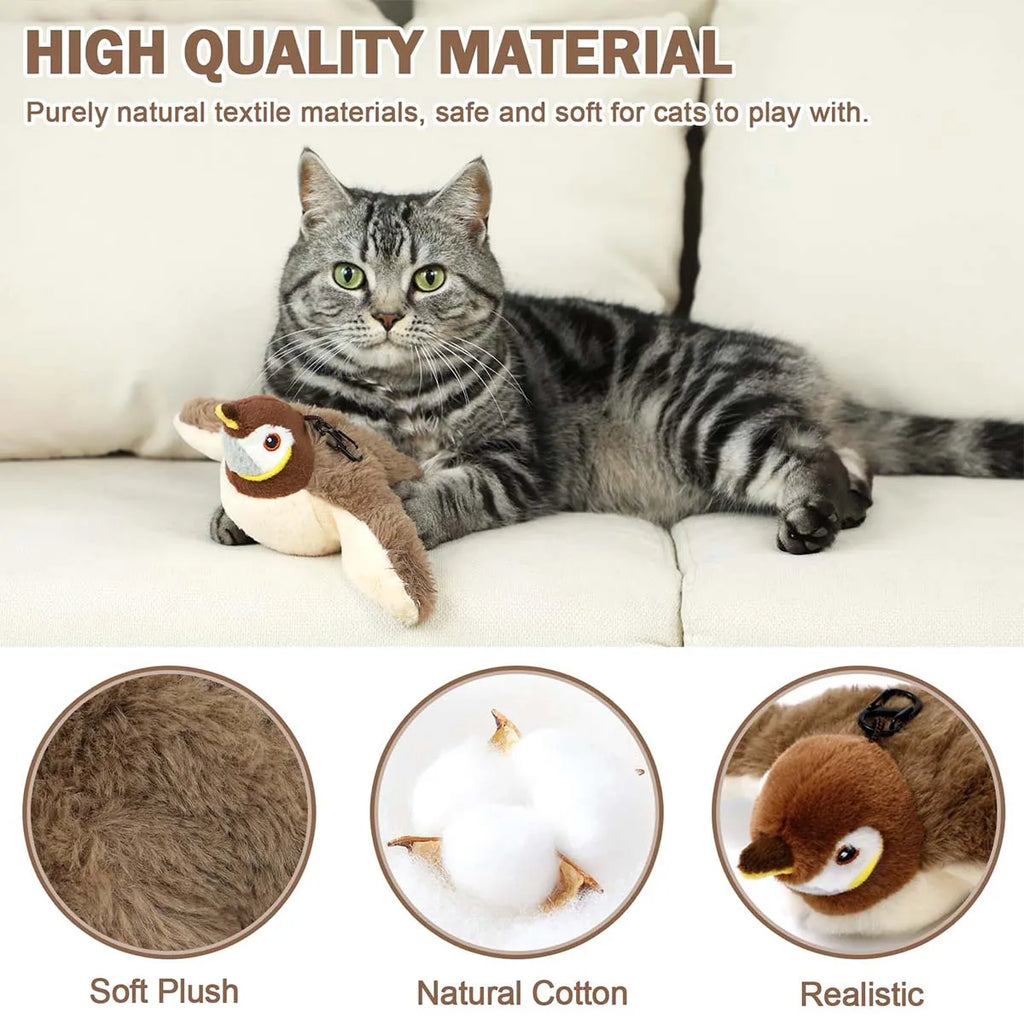 Flapping Chirping Bird Cat Toy – USB Rechargeable