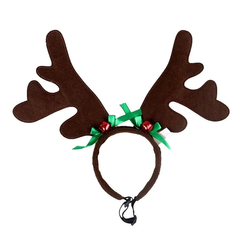 Reindeer Antlers Headband for Pets – Christmas Costume Accessory