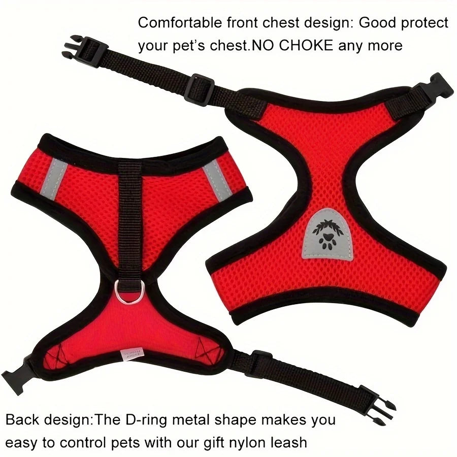 Escape-Proof Cat Harness & Leash Set – Breathable Mesh Vest