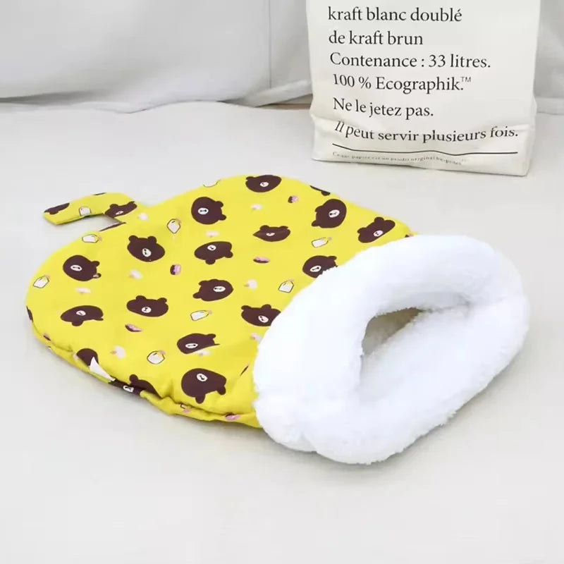 Self-Warming Cave Cat Bed – Winter Hideaway