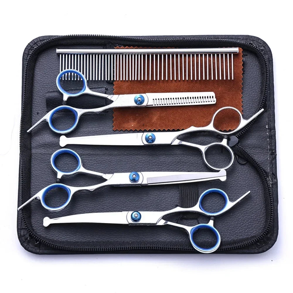 5-in-1 Pet Grooming Scissors Set – Rounded Tip