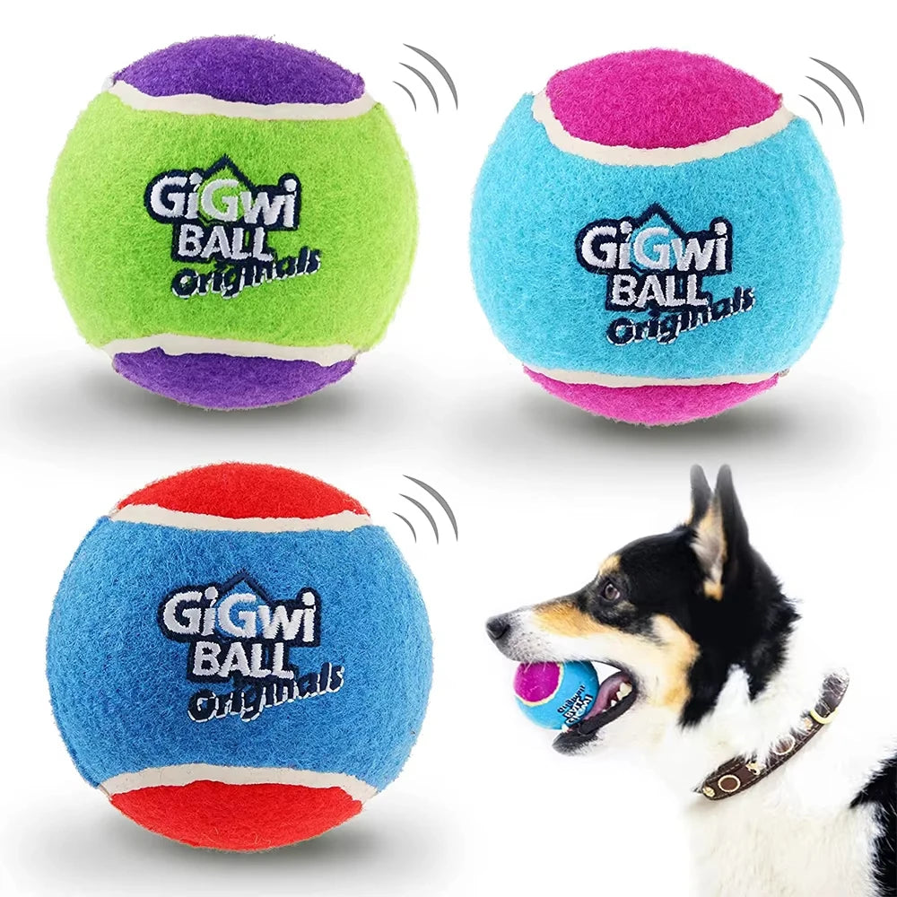 Squeaky Tennis Balls for Dogs – 4-Pack Fetch Toys