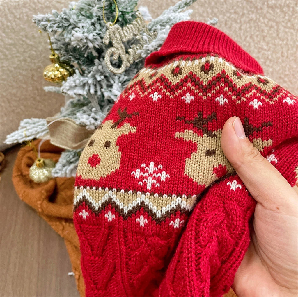 Christmas Knit Dog Sweater – Cozy Winter Pullover