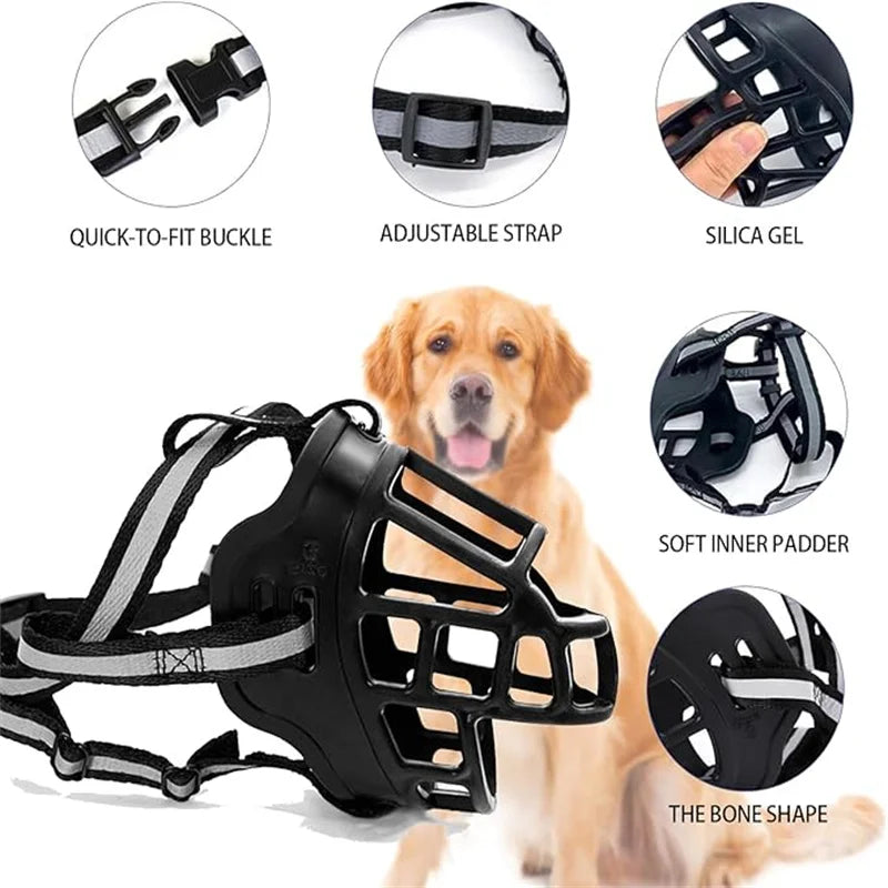 Basket Dog Muzzle – Breathable Anti-Bite Safety Muzzle