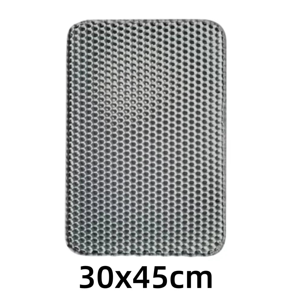 Double-Layer Honeycomb Cat Litter Mat – Waterproof & Non-Slip