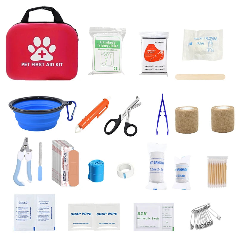Portable Pet First Aid Kit – 30-Piece
