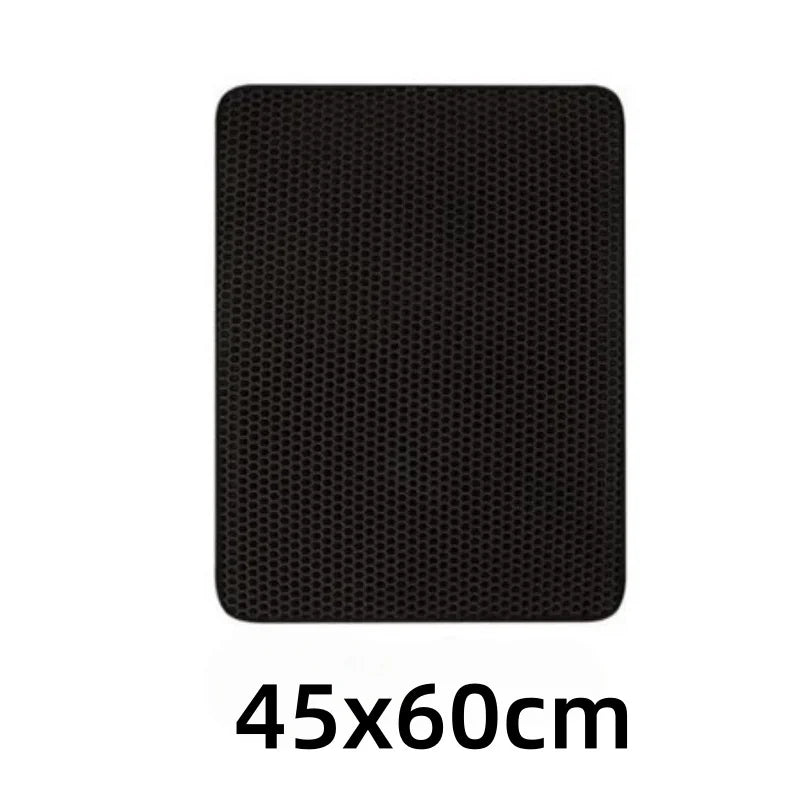 Double-Layer Honeycomb Cat Litter Mat – Waterproof & Non-Slip