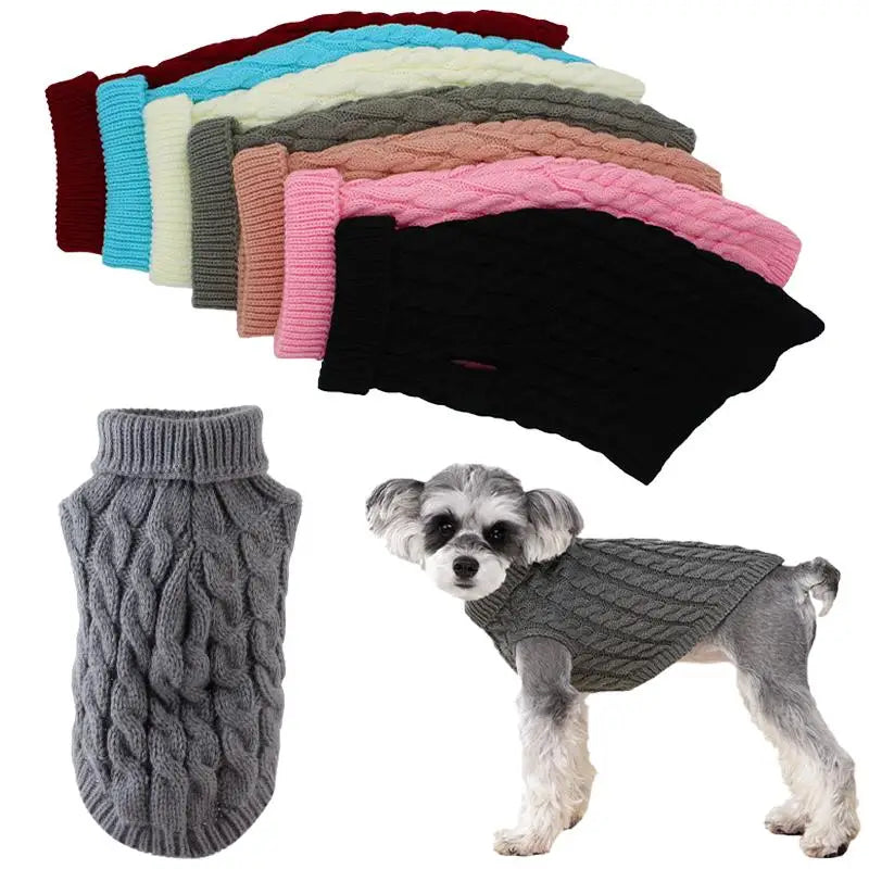 Knit Turtleneck Dog Sweater – Winter Warm