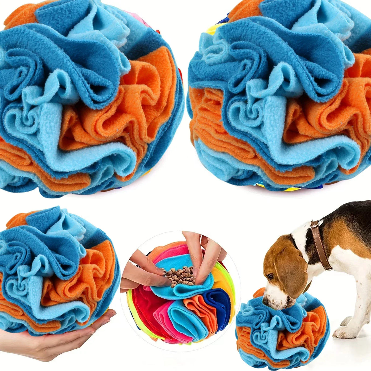 Snuffle Ball Treat-Dispensing Dog Toy