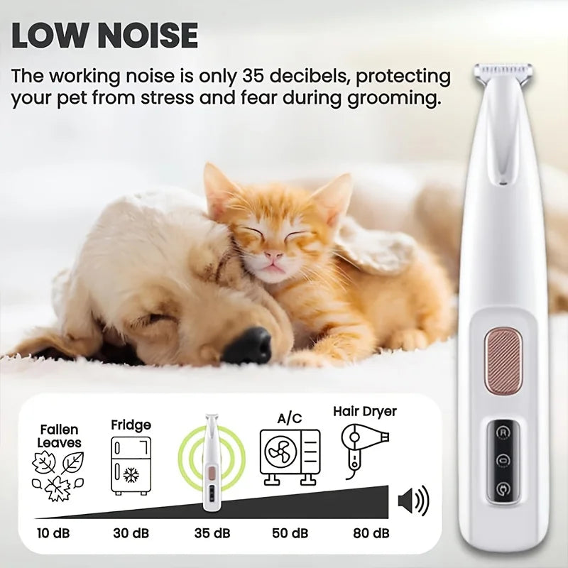 Cordless Pet Paw Trimmer – Rechargeable Grooming Clippers