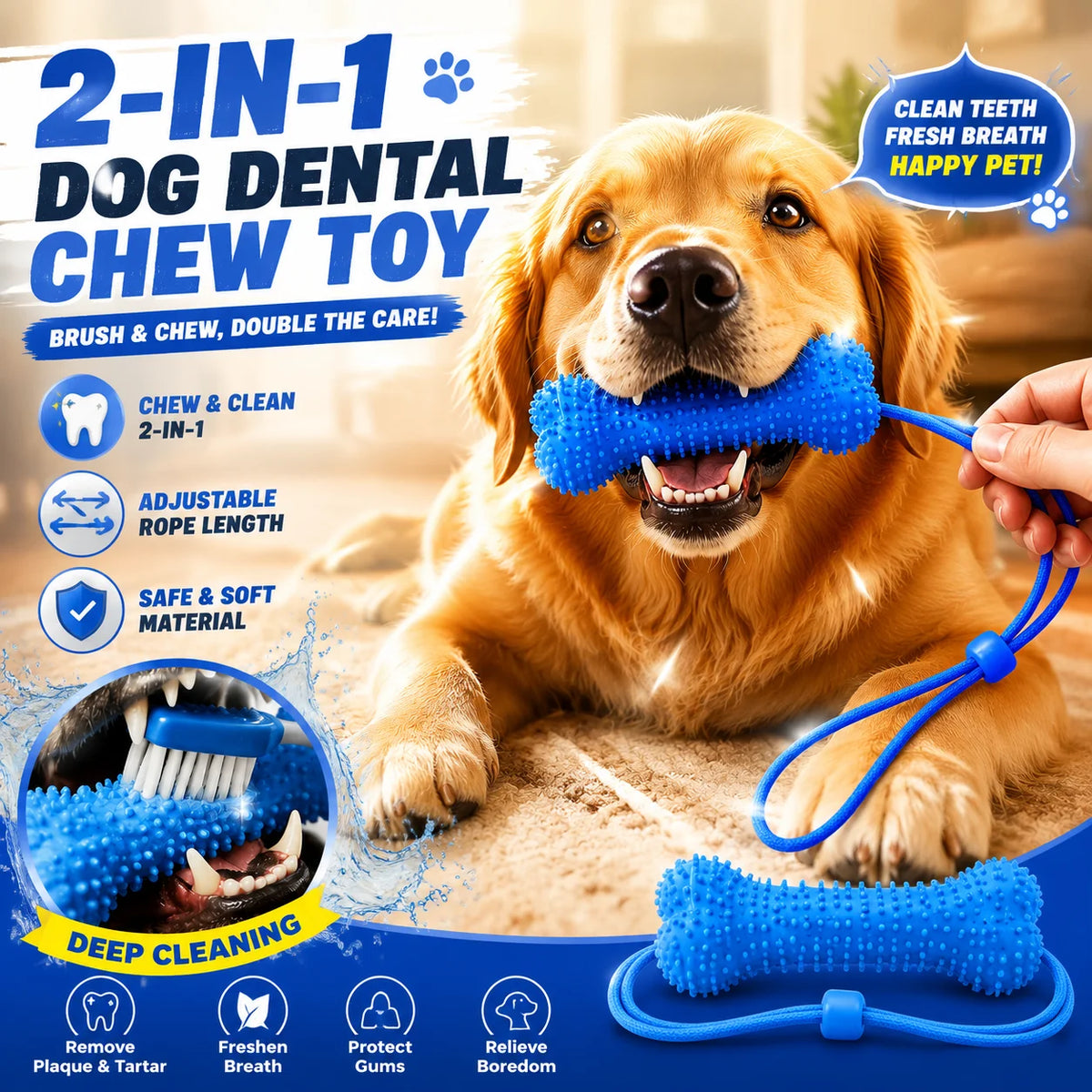 Dog Chew Toothbrush Stick – Dental Cleaning Toy
