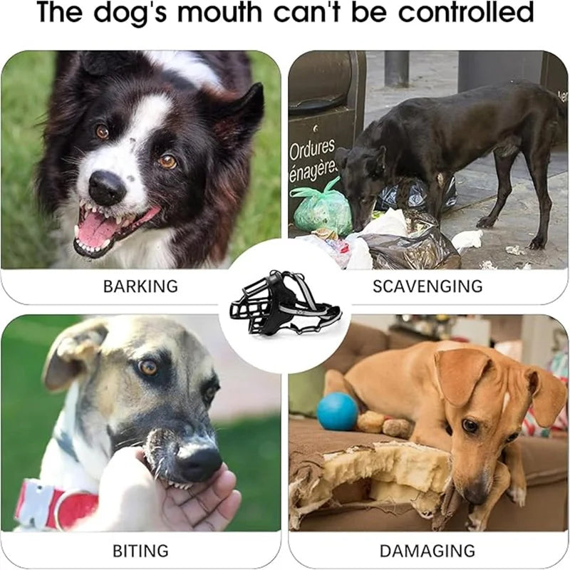 Basket Dog Muzzle – Breathable Anti-Bite Safety Muzzle