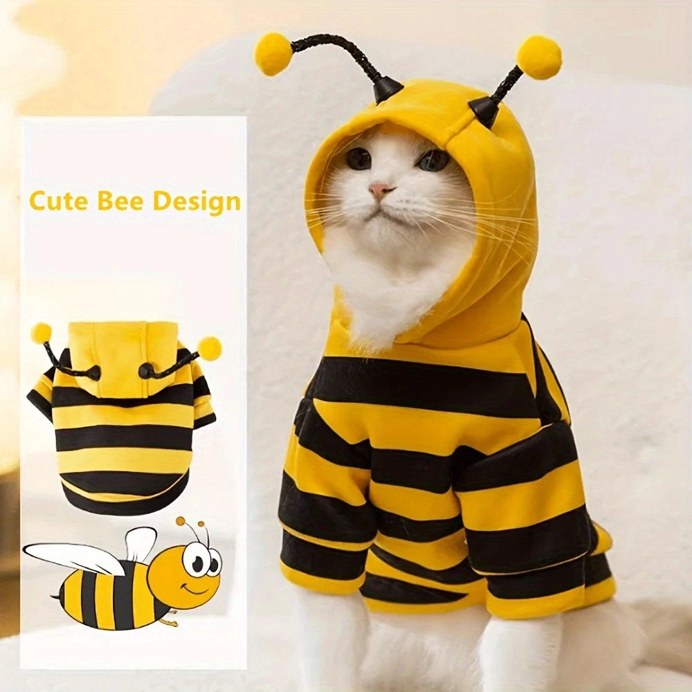 Bumble Bee Pet Costume – Fuzzy Halloween Outfit