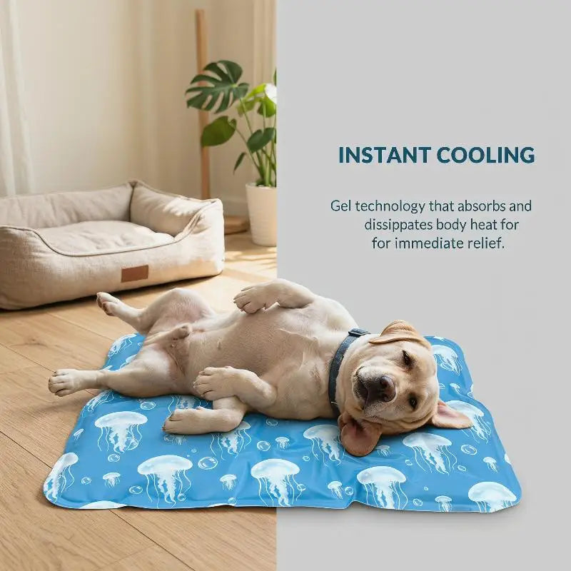 Self Cooling Gel Dog Cat Ice Pad Non Toxic Pet Cooling Mat For Summer Indoor Outdoor Bed Crate Couch