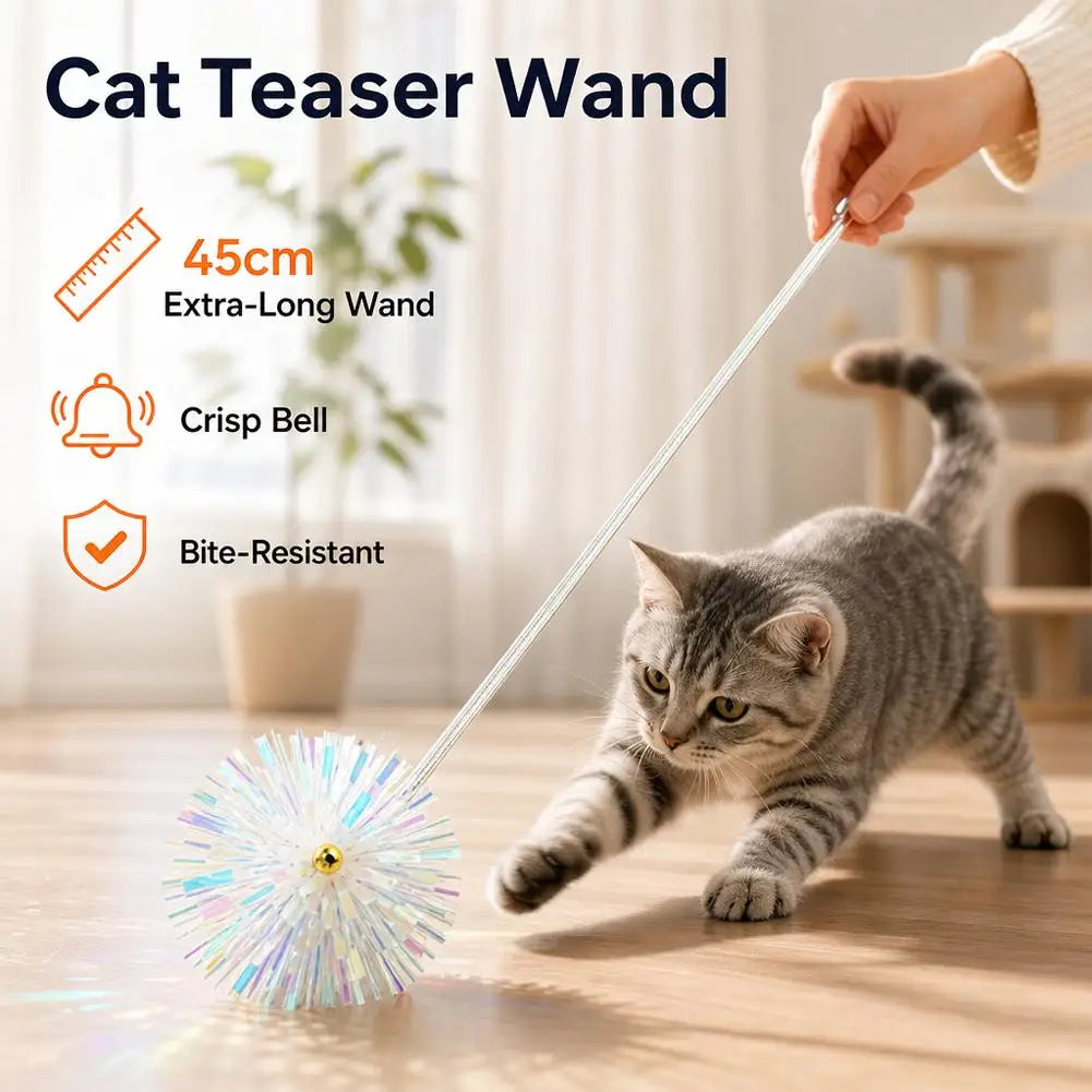 Retractable Cat Teaser Wand Toy