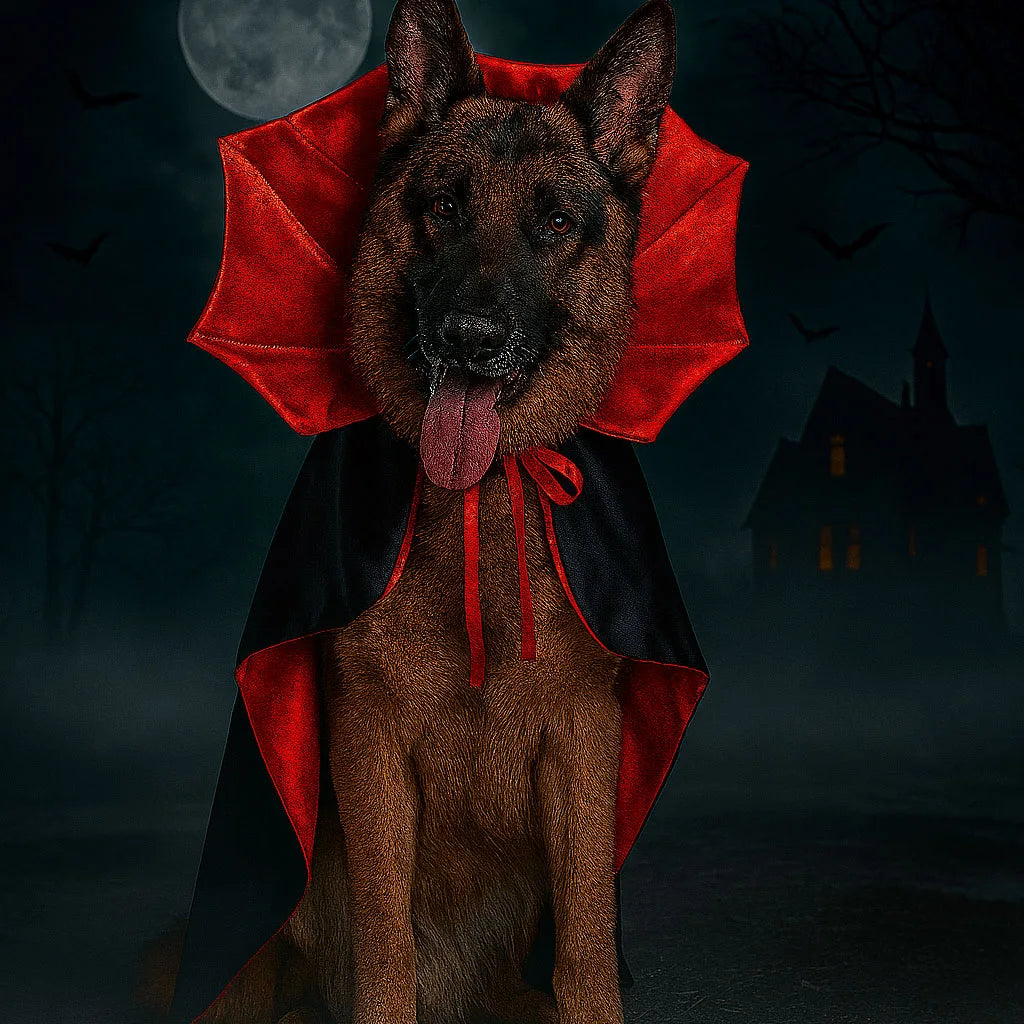Pet Vampire Cape – Halloween Cloak Costume