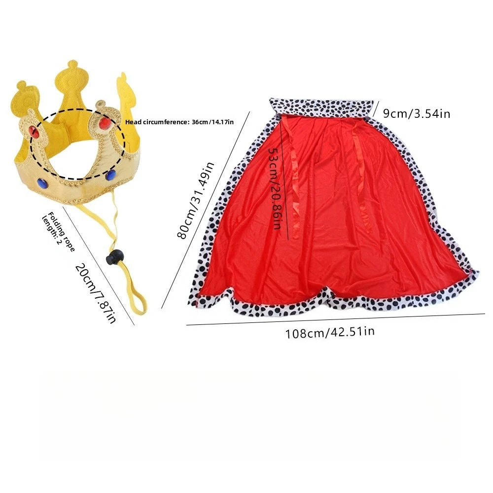 Royal King Cloak & Crown Dog Costume