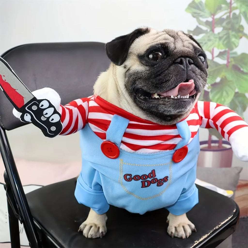 Chucky-Style Pet Costume for Halloween