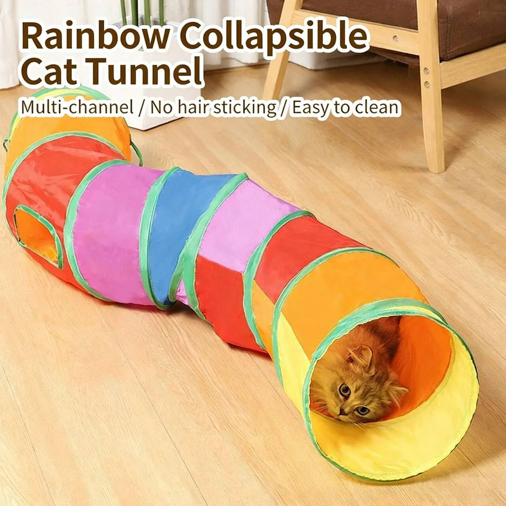 Collapsible 3-Way Cat Tunnel
