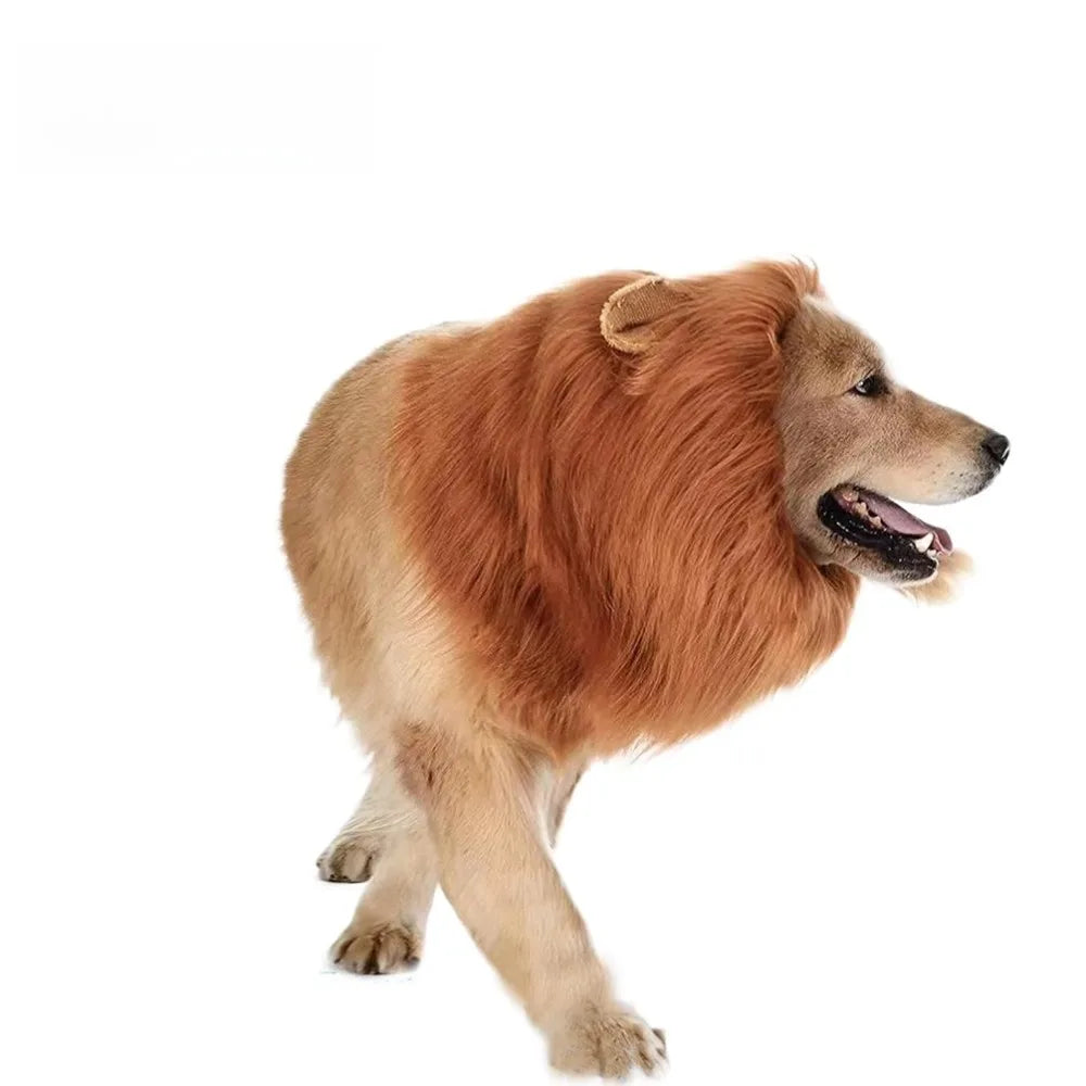 Lion Mane Pet Costume Wig – Funny Halloween Dress-Up